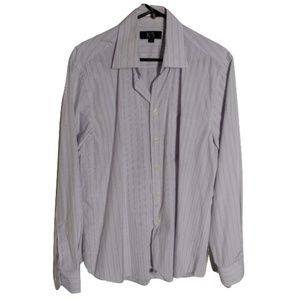 Kevin's Purple Blue Button Down Stripe Medium